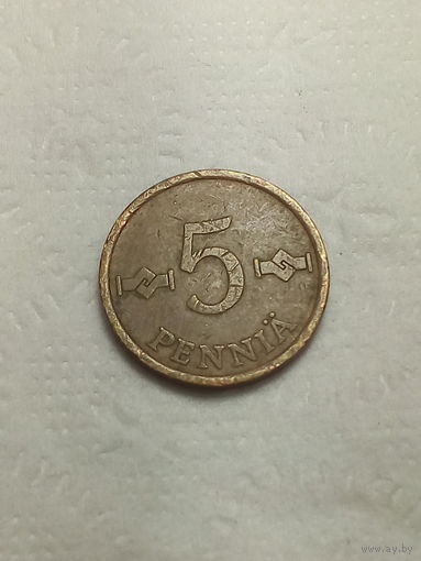 5 пенни Финляндия 1966 год
