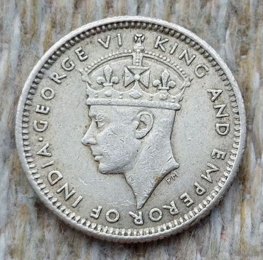 Малайзия 5 центов 1945 года. Георг VI. Серебро! Сторгуй за свою цену, предложи обмен!