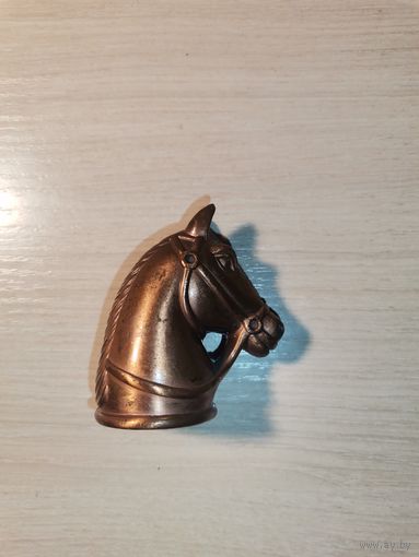 Винтовая пробка на бутылку "Голова коня", тяжёлый металл.