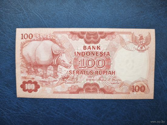 Индонезия 100 рупий 1977г unc, пресс