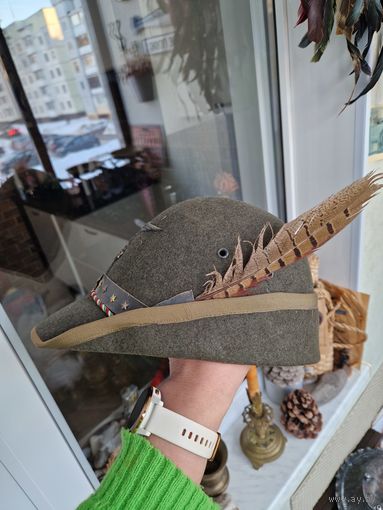 Фетровая шляпа итальянских горных стрелков Alpini. Винтажная реплика.