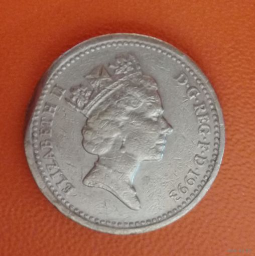 Великобритания 1 фунт 1993 г., KM# 964