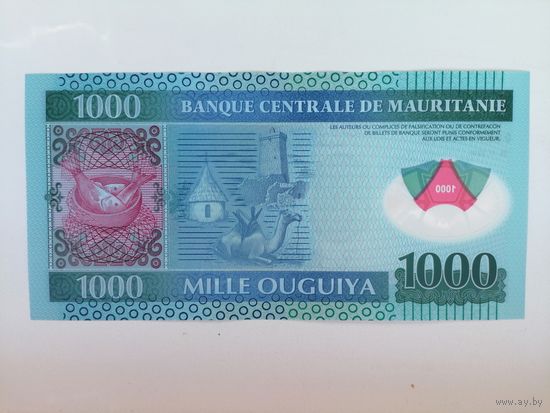 Мавритания 1000 UNC полимер c рубля