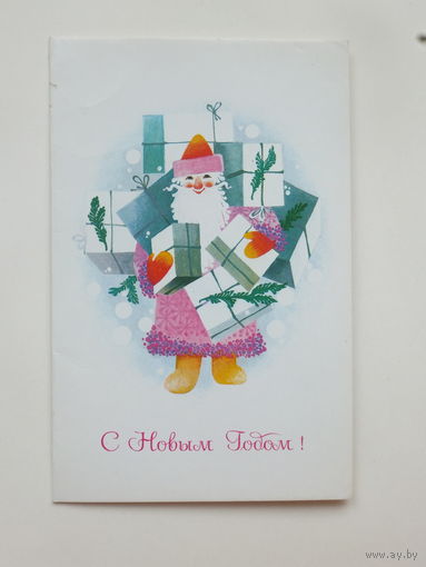 Величкина с новым годом 1989  9х14 см
