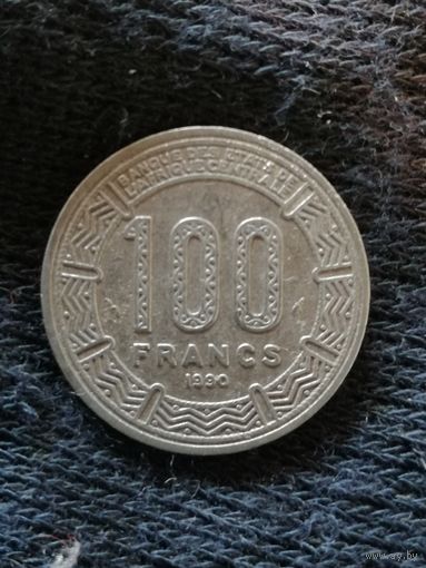 Чад 100 франков 1990 год, KM# 3