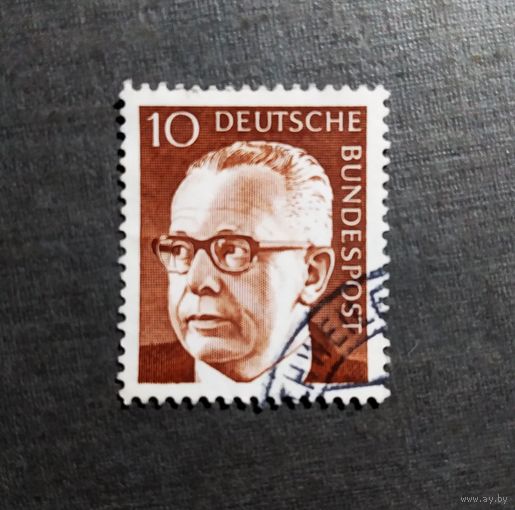 Марка Германия 1970 год Густав Хайнеман