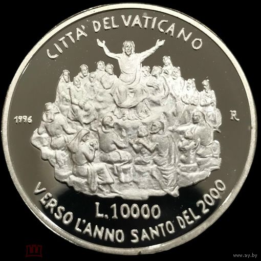 10000 лир 1996 Ватикан Учение крупное серебро