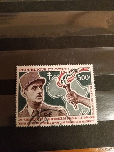 1966 Конго дорогая выпускалась одиночкой персоналии де Голь (5-8)