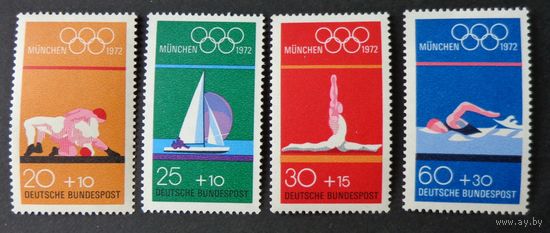 Германия, ФРГ 1972 г. Mi.719-722 MNH** полная серия