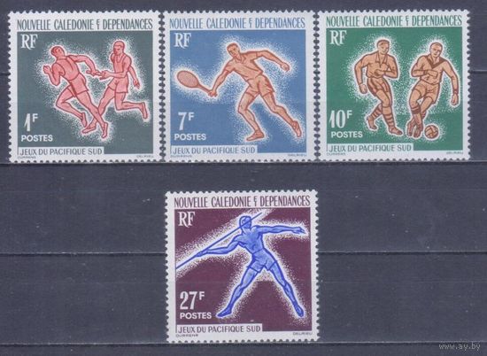 [1085] Новая Каледония 1963. Спорт.Футбол,теннис и другое. СЕРИЯ MNH. Кат.12 е.