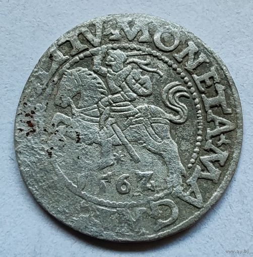 Полугрош 1562 Сигизмунд Август хвост вверх