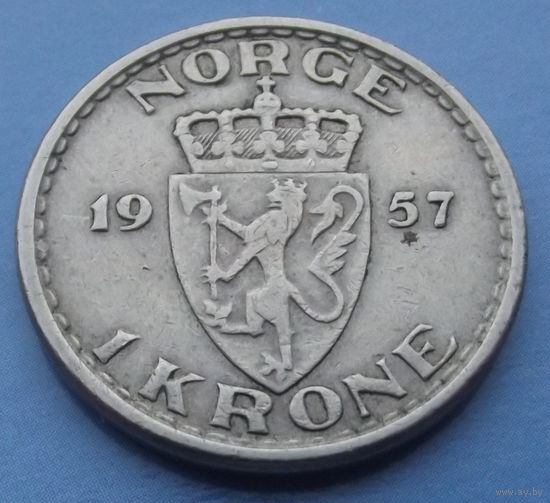 Норвегия. 1 крона 1957