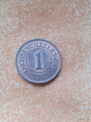 17. Распродажа!  (смотрите другие лоты) Сейшельские острова 1 цент 1959 г. Редкая! Одна на ау! AUNC!
