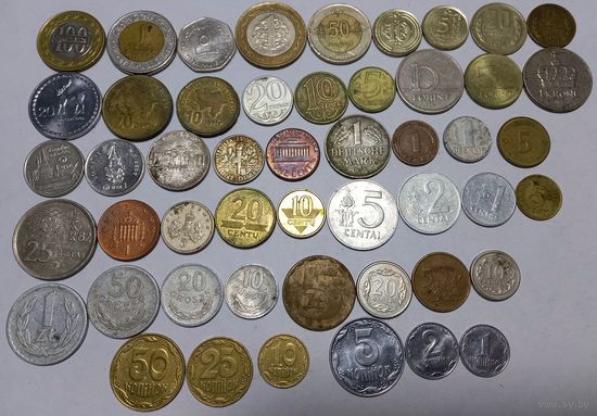 Монеты разных стран Мира 50 штук