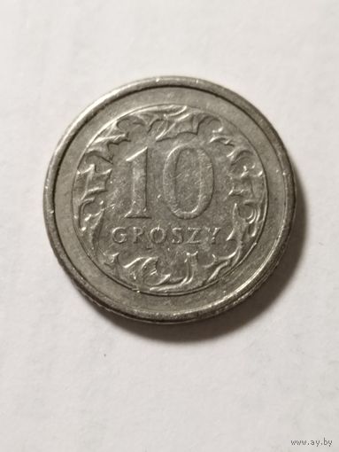 Польша 10 грошей 2007