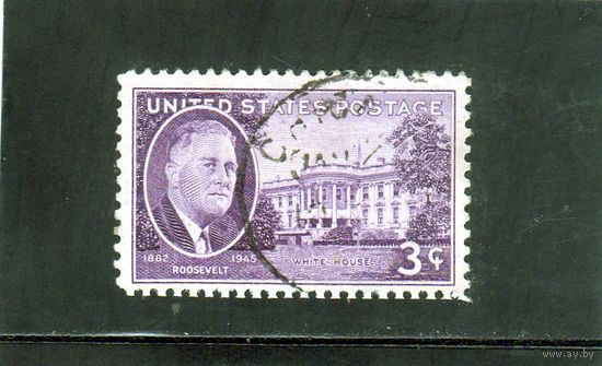 США. Ми-536.Франклин Д.Рузвельт и Белый дом.Серия: К смерти Ф.Д.Рузвельта.1945.