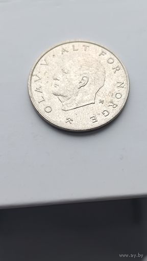 1 крона 1976 года Норвегия. Монета не чищена. 786