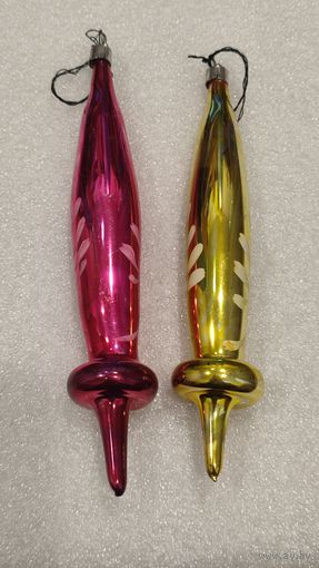 Игрушка елочная Сосулька большая