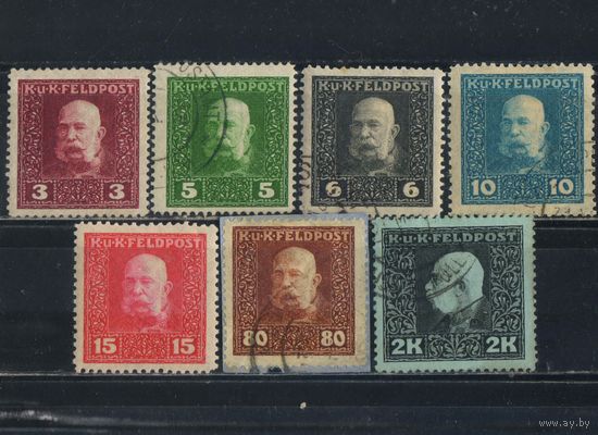 Австро-Венгрия Полевая почта Общий вып 1915 Франц Иосиф Стандарт #24-6,28,30,41,44