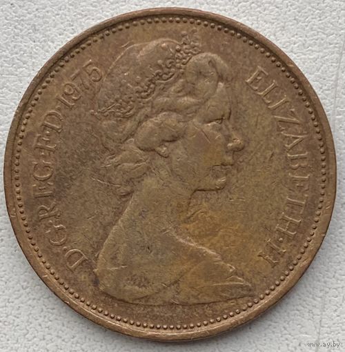 Великобритания 2 пенса 1975 г.