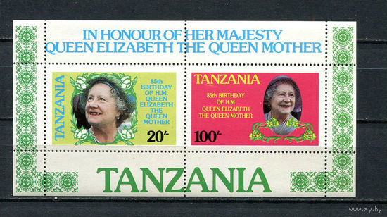 Танзания - 1985 - Королева-Мать - [Mi. bl. 42] - 1 блок. MNH.  (Лот 49Jo)-T4P24