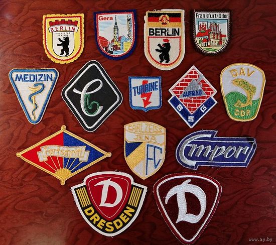 14 раритетных нашивок ГДР 1984 г. по 19 руб.