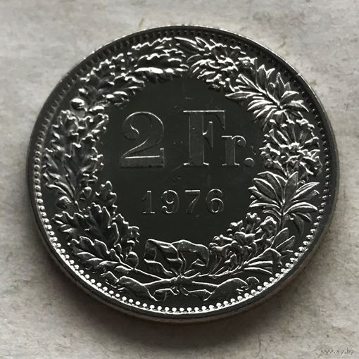 Швейцария 2 франка 1976 - состояние!