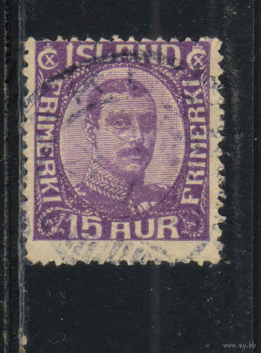 Исландия Уния с Данией 1920 Христиан X Стандарт #Mi 90