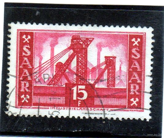 Германия. Саар. Ми-329. Шахта (Саар V). Индустриальный ландшафт.1955.
