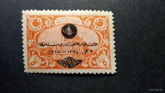 Турция 1919 Мечеть надпечатка зубц.11.5 \277фк\