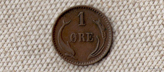 Дания 1 эре 1899/Дельфин(Oct)