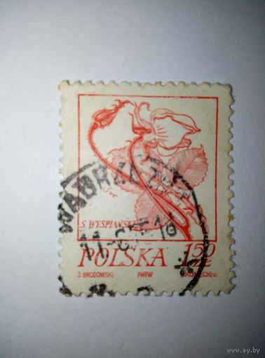 Марка. 1974 Польша "Роза"