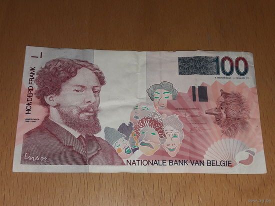 Бельгия 100 франков 1995 - 2001. Джеймс Энсор