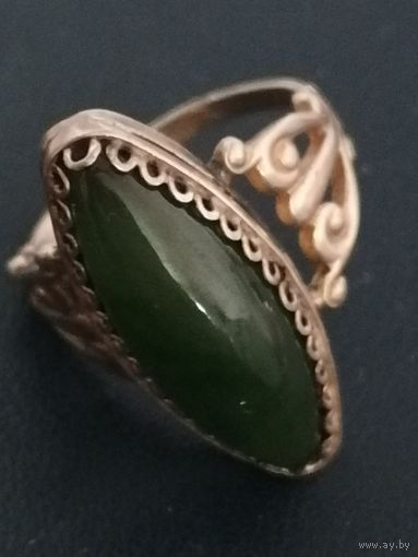 Перстень. Кольцо, 875, нефрит.