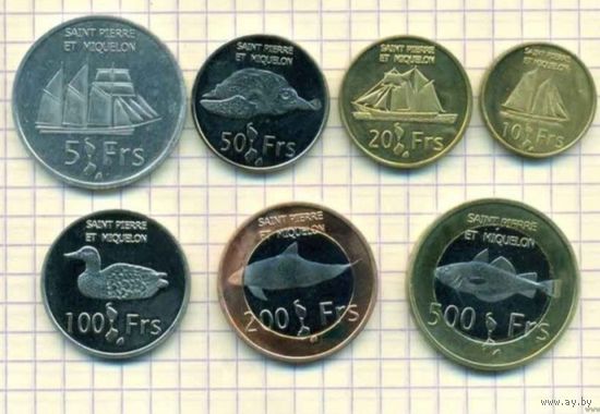 Сен-Пьер и Микелон набор 7 монет 2013 UNC