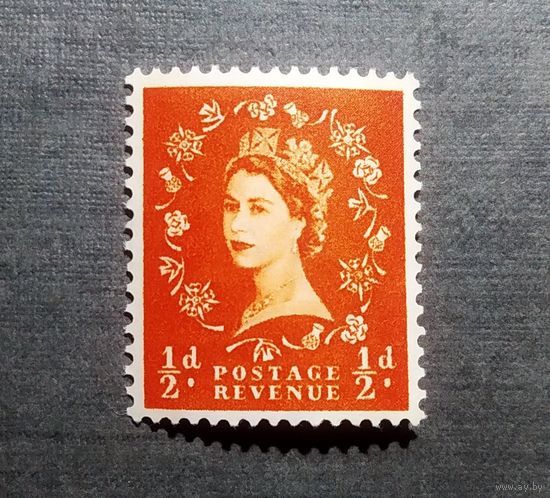 Марка Великобритания 1952-1954 Королева