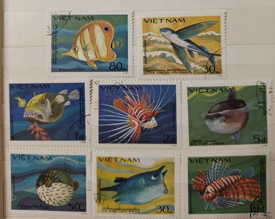 РАСПРОДАЖА КОЛЛЕКЦИИ. Вьетнам. марки "рыбы"