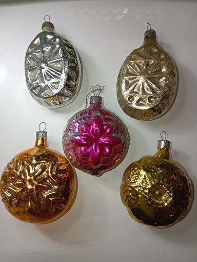 Ёлочные игрушки - Снежинки , СССР . Цена за всё