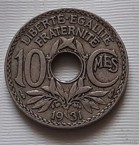 10 сантимов 1931 г. Франция