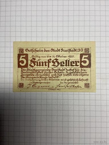 5 геллеров (нотгельды) Австрия.-2512