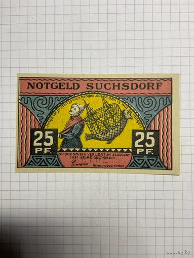 Нотгельд 25 пфеннигов 1921 год. -2712