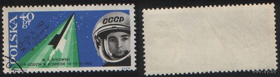 Польша (Mi)PL1434 (Визит в Польшу Быковского и Терешковой) 1963 год 40 gr Валерий Быковский и Восток-5 (a1-02 ТОРГ/ВАША ЦЕНА