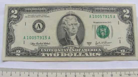 США 2 доллар 2003 А