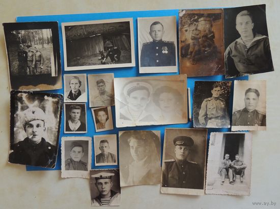 Фото военные и послевоенные, 19 шт.
