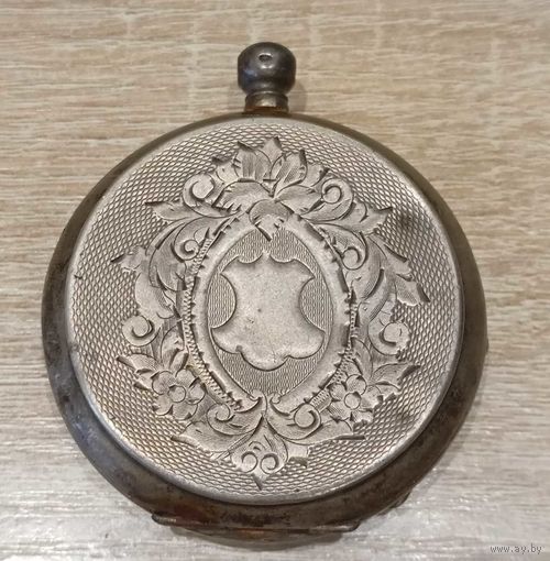 Серебренный корпус карманных часов Ancre Ligne Droite 16 Rubis.