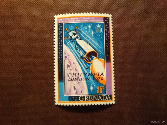 Гренада  1970 г.Первая высадка на Луну с надпечаткой Phylimphia./38а/