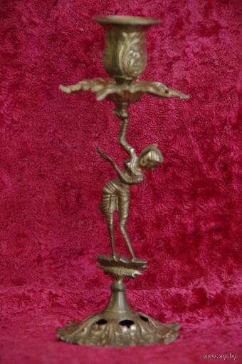 Подсвечник  латунный  20,5 см
