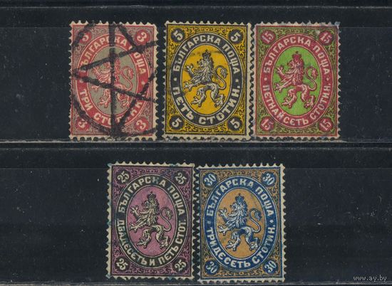 Болгария Княж 1881 Герб Стандарт #6-7,9-11