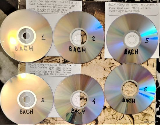DVD MP3  - I.S.BACH - Complete Works (160 CD Box Set) - 6 DVD