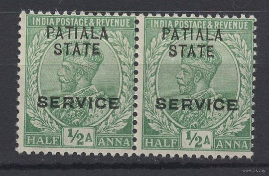 1913 Индия Patiala** Георг V служебная  SG#O36